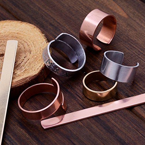 20pcs tibetara Tags Stamping Blank ring Diy Jewelry Tags,Jewelry making (1/4"x3"(6.35x76.2mm), aluminum)