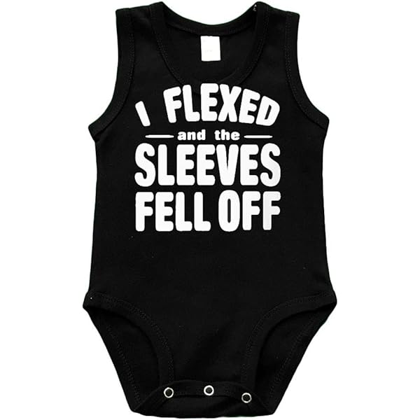 Sleeveless Baby Bodysuit - I Flexed And Sleeves Fell Off Funny Onesie