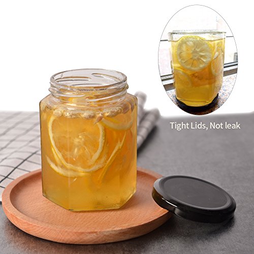 image for STARSIDE 12 pack 9 oz Clear Glass Jam Jars for Jam,Honey,candies,sauce