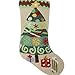 Alice Doria 21“ Handmade Hooked Christmas Stocking with Gift Boxes Under Christmas Tree Pattern