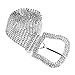 Luxury Sparkling Silver Plated Crystal Rhinestone Belt Woman Waistband