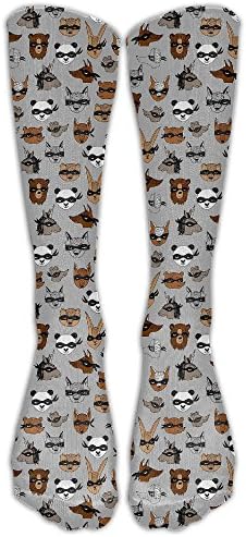 Cartoon Bandit Panda And Horse Novelty Long Socks Athletic Stocking For Women &amp; Men