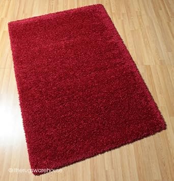 Luxus Hochflor Shaggy Teppich Twilight Rot 200 Cm 6 Eckig 15 24