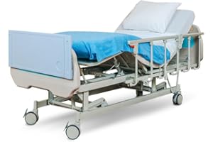 HopeFULL (HCMS-3 Premium Full Electric Hospital Bed, 5.9" Memory Foam Mattress (Made in USA), LINAK/Dewart Motors, Individual Locking, Includes (2X) Sheets & Bed Tray