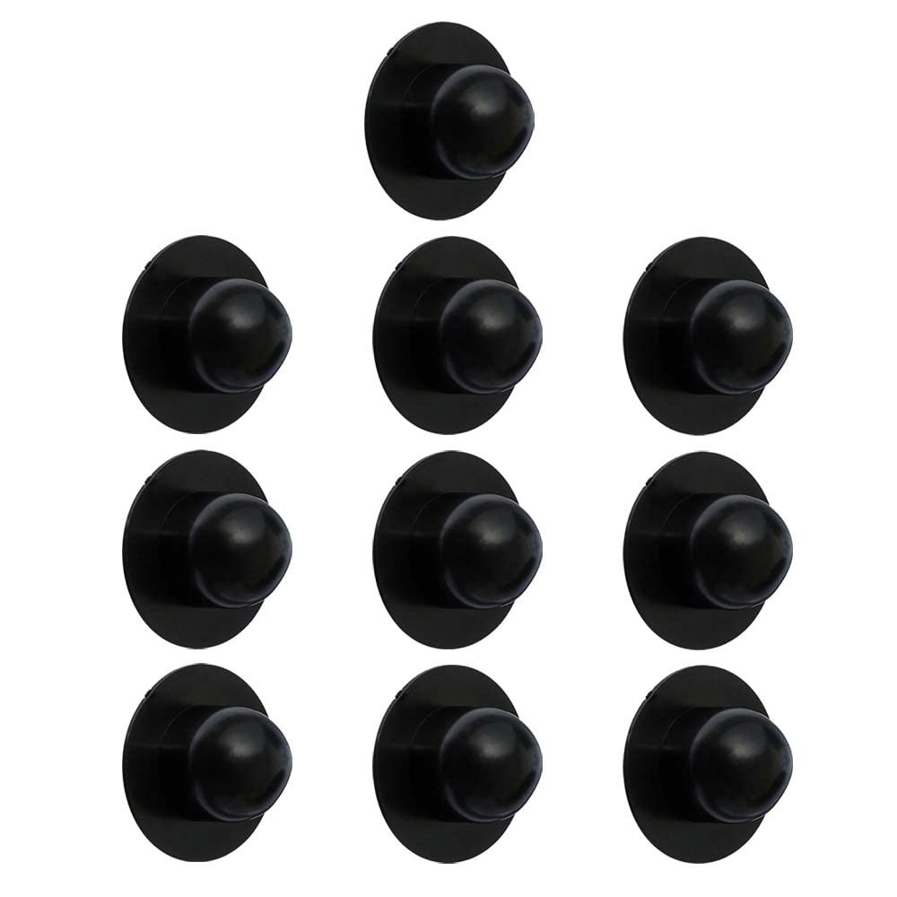 GINGER TECH Pool Plugs for Above Ground Pool, Pool Plug Stopper, Pool Wall Plugs, Replacement Ground Swimming Pool Filter Pump Strainer Hole Plug Wall Plug Stopper for Intex Bestway Pools (10, Black)