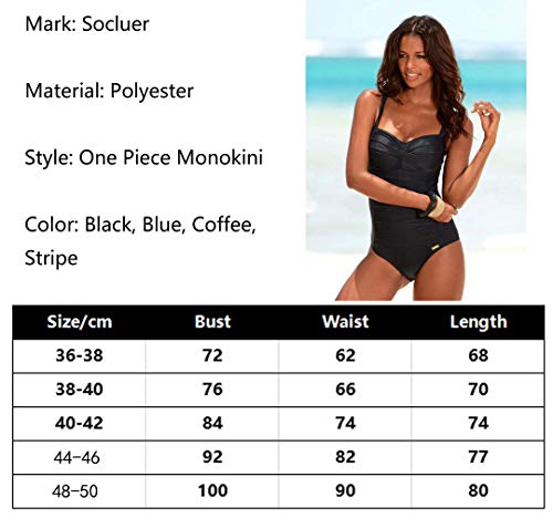 Socluer-Badeanzge-Bauchweg-Monokinis-Bandeau-Rckenfrei-Figurformende-Bademode-Swimsuit-fr-Damen-Einteiler-Badeanzug