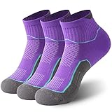 Low Cut Running Socks, Luccalily Unisex Moisture Wicking Athletic Cushion Hiking Camping Running Walking Ankle Socks,3 Pairs