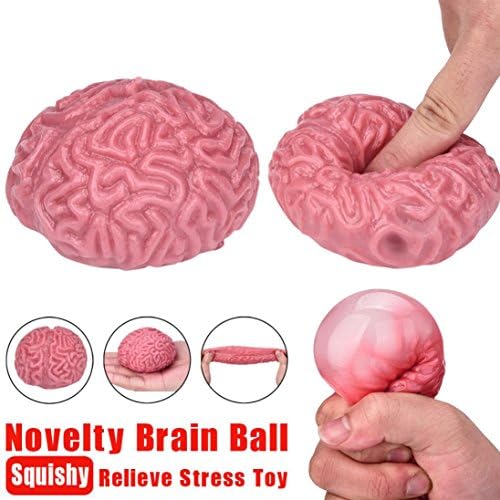 Likero Novelty Squishy Brain Toy Squeezable Fun Toys Relieve Stress Ball Cure Toy