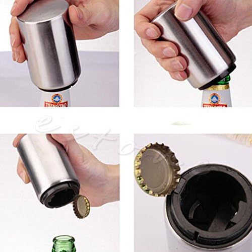 Stainless Steel Automatic Bar Bottle Glass Opener Beer Soda Cap Wine Open Tool