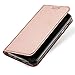 Galaxy J7 Pro Case , DUX DUCIS Skin Pro Series Ultra Slim Layered Dandy ,Kickstand,Magnetic Closure,TPU bumper,Leather,Full Body Protection For Samsung Galaxy J7 Pro (16GB) J730G / DS (Rose Gold)