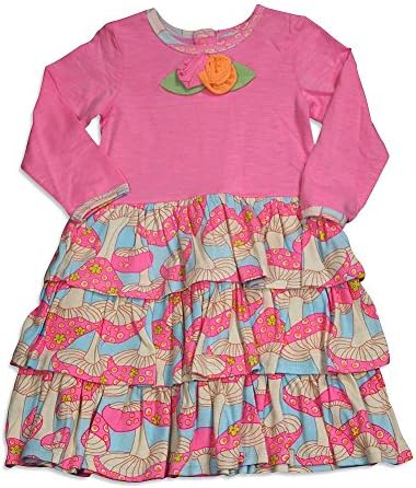 Baby Lulu - Little Girls Long Sleeve Ava Mushroom Dress