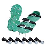 Ohuhu Lawn Aerator Shoes, Spikes Aerator Sandals with Metal Buckles and 3 Adjustable Straps, One Size Fits ALL for Aerating Your Lawn or Yard