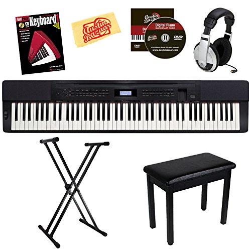 Casio Privia PX350 88Key Digital Piano Bundle with Bench, Stand