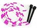 K-Roo Sports SJMP-001 Jump Rope with Plastic Beaded Segmentation, 7',Pink/White