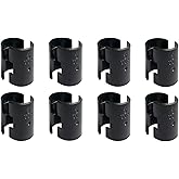 16 Pack Wire Shelf Clips Shelving Sleeves - 8 Pairs Shelf Lock Clips for 1" Post- Shelving Sleeves Replacements for Wire Shelving System