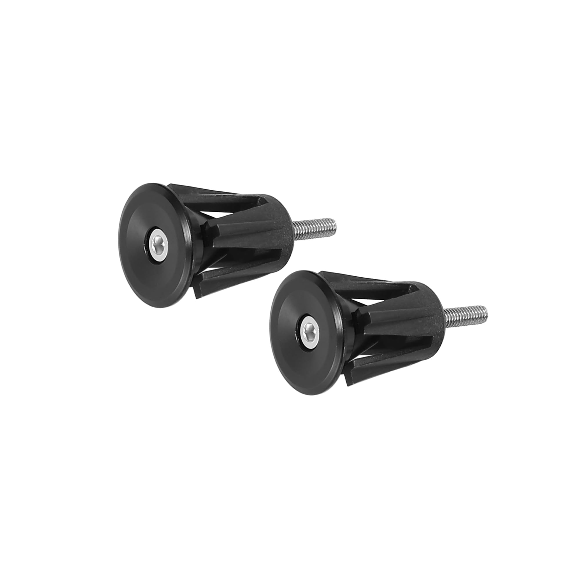 VekAuto Pair Aluminum Alloy Bicycle Bike Handlebar End Plugs Caps Black Auto Accessories
