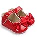 Muxika Fashion Baby Toddler Infant Bowknot Anti-slip Soft Sole Sneaker Leater Shoes (Age:0~6 Month, Red)