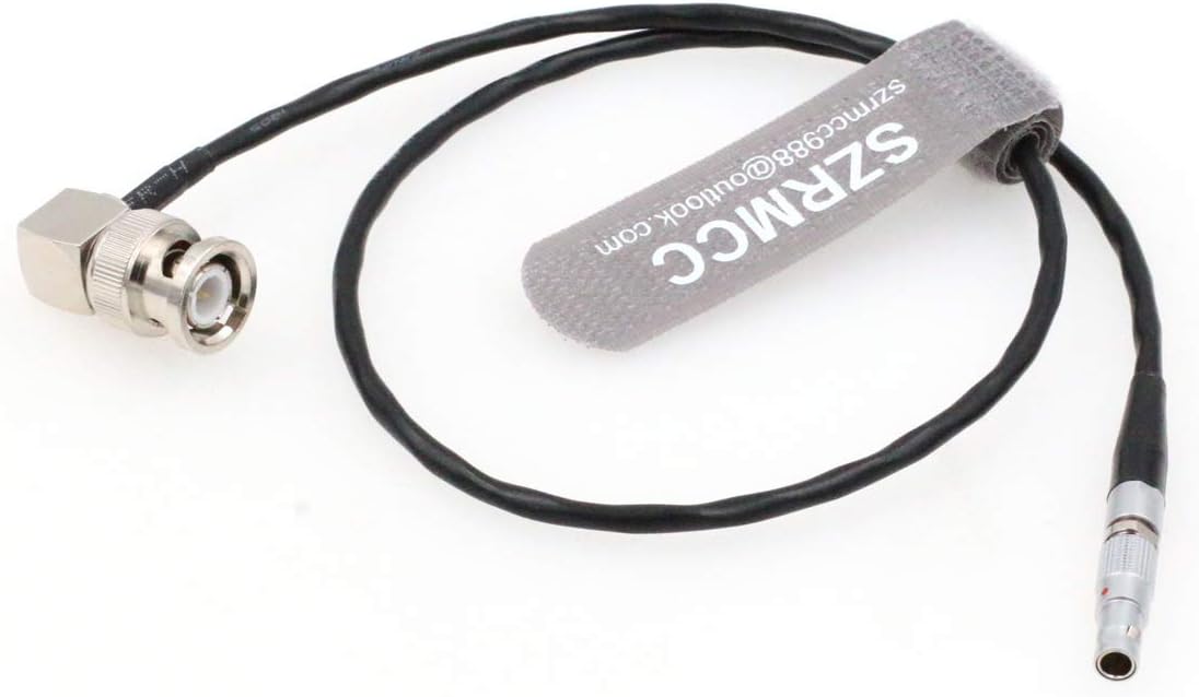 SZRMCC Time Code Input Cable for Red Epic Scarlet DSMC2 Camera 00B 4 Pin Male to BNC Male, Straight 4 Pin