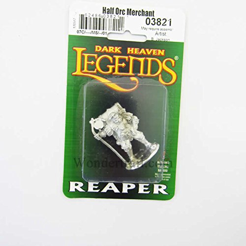 Reaper Miniatures Half Orc Merchant #03821 Dark Heaven Unpainted Mini