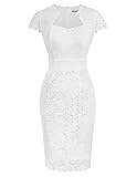 GRACE KARIN Ladies Lace Dress White Wedding Guest