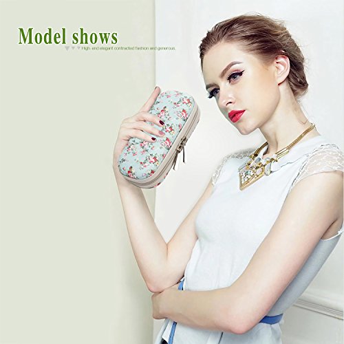 Skycase Sunglasses Case for Women Semi Hard Eyeglasses Case Holder Floral 27