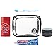 Clear Toiletry Bag | TSA Carry-On Approved | Quart Sized | Cosmetic Makeup Pouch For Travel | Compliant With 3-1-1 Rule | Durable PVC Plastic | Heavy Duty Zipper