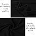 Women's Short Sleeve Vogue Fitted Off Shoulder Modal Blouse Top T-shirt, Black, Medium