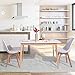 GreenForest Dining Table Mid Century Modern Rectangular Kitchen Leisure Table with Solid Wooden Legs 47.2'' x 27.6''x 30'', White