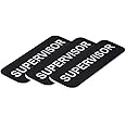 Supervisor 1 x 3 Name Tag, Black (3 Pack)