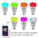 LEIMI Smart LED Light Bulb, Wi-Fi, Dimmable Multicolored Color Changing Party Lights Bulb, Smartphone Controlled Sunrise Wake Up Lights,60W Equivalent, Works with Alexa(Silver,2 Pack)