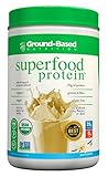 Ground-Based Nutrition Certified Organic Superfood Protein – Zero Carb Plant-Based Protein- Raw Food Protein Powder | All Natural Formula, Vegan, Sugar Free, Pure Vanilla, Vegan, Non-GMO 20 Servings
