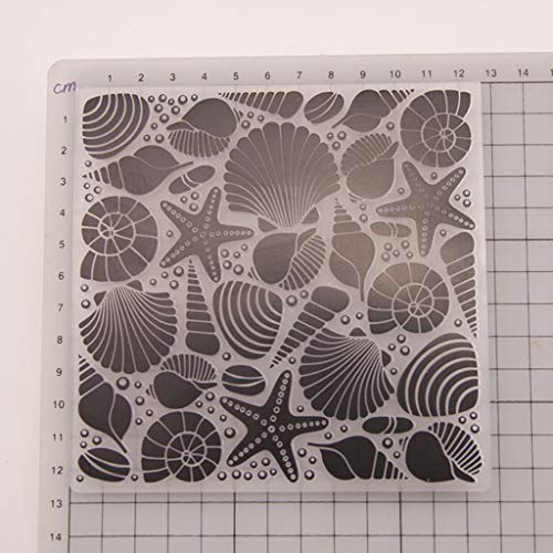 Shoresu Embossing Folder, Plastic Embossing Folder Stencils Template Molds DIY Scrapbooking Paper Photo Album Card Decoration Starfish
