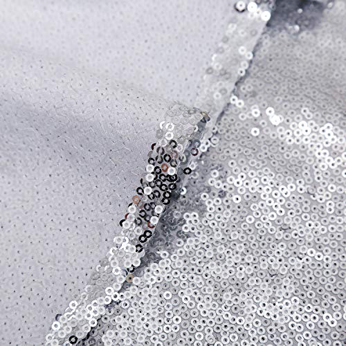 SoarDream Christmas Tree Skirt 48 inches Large Silver Sequin Tree Skirt for Xmas Ornaments