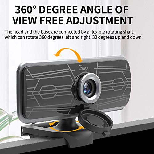 Hcman-1080P-Full-HD-Camera-Gsou-T16S-Dustproof-and-Peepproof-Camera-for-Computer-Built-in-Microphone-77-Degree-Wide-Angle-Webcam-for-Video-Conference-Recording-Gaming-Skype-OBS