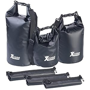 Xcase Overboard Beutel: 3er-Set wasserdichte Packsäcke aus LKW-Plane, 5/10/20 Liter, schwarz (Taschen wasserfest, Waterbag, Unterwasserlicht) 1 Schnorchelmasken 51jEnBkIvuL. SS300 Wasserdicht, staubdicht und schwimmfähig • Extrem robust: kratz- und rissfestes Material • Not-Kopfkissen-Funktion • Verstellbarer Schulterriemen • Auch als Wasserbehälter verwendbar
Extrem strapazierfähige Industrie-Plane (500D Tarpaulin) • Als Eimer nutzbar, z.B. für Outdoor-Duschwasser (nicht für Trinkwasser geeignet) • Verstellbarer Schultergurt
Staub- und wasserdicht sowie schwimmfähig • Auch sehr praktisch als Not-Kopfkissen • Farbe: schwarz