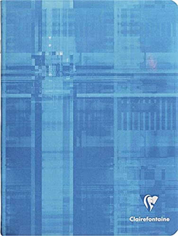Clairefontaine 3781C - One Stapled Notebook - Dimensions: 17 cm x 22 cm - 144 Seyes Ruled Pages - White Paper 90 g - Laminated Card Cover Random Colour