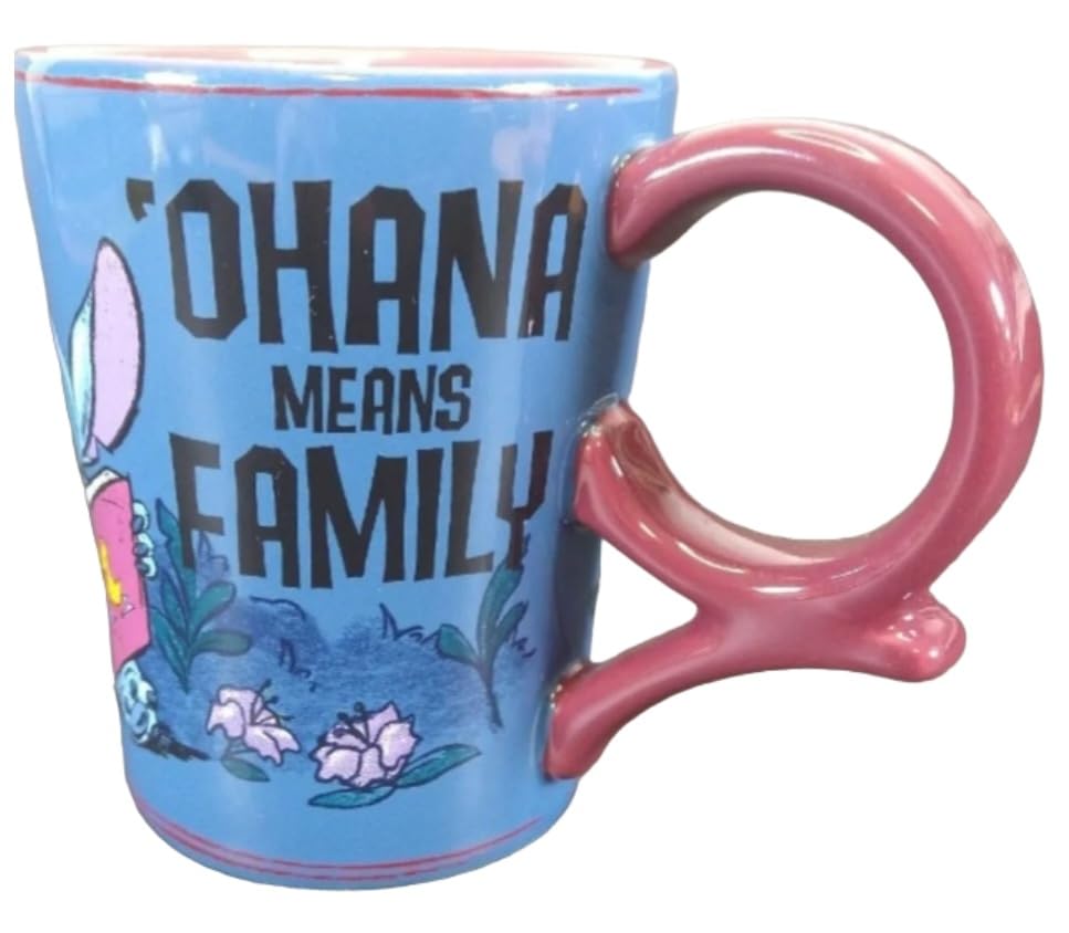 Disney Lilo and Stitch 'Ohana Means Family' Duck Ornate Handle Mug
