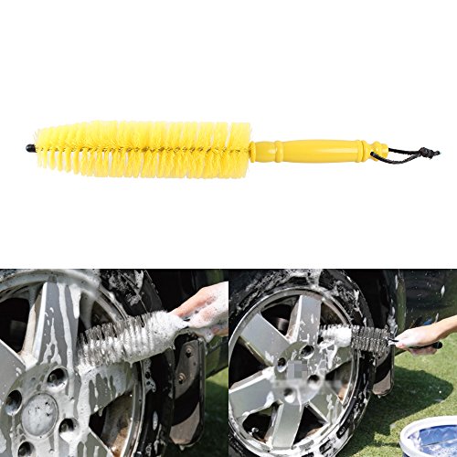 Jscarlife Universal Car Auto Motorcycle Wheel Tyre Tire Rim Hub Long Brush Scrub Cleaning Washing Tool - Thumbnail 7