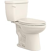 Jerritt 1.28 GPF Two Piece Elongated Chair Height Toilet with Left Hand Lever - Less Seat, ADA Compliant