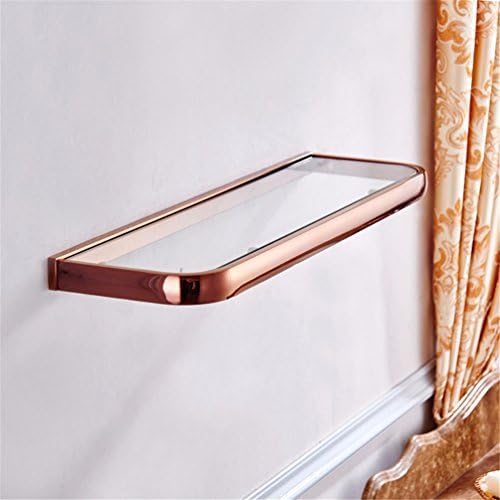 LAONA European-style rose gold-copper minimalist bathroom accessories set single double bar toilet paper holder Toilet brush, built-in shelf 1