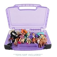 Life Made Better Doll Toy Box Compatible with Enchantimals Dolls. Stores Figures and Accessories. Durable Organizer for Kids, Purple