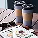 Disposable Coffee Cups With Lids - 20 oz To Go Coffee Cups (90 Set) and Tight No Leak Lids Prevent Spills. Large Paper Cup Safe For Travel Beverages. Insulated Sleeves Protect Fingers from Hot Drinks!