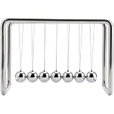 CERROPI Newtons Cradle Pendulum with 7 Balls, Classic Swing Newton Balance Ball, 30+ Sec Swingtime, Science Physics Gadget, Desk Toys &amp; Office Gadgets for Desk Decorations