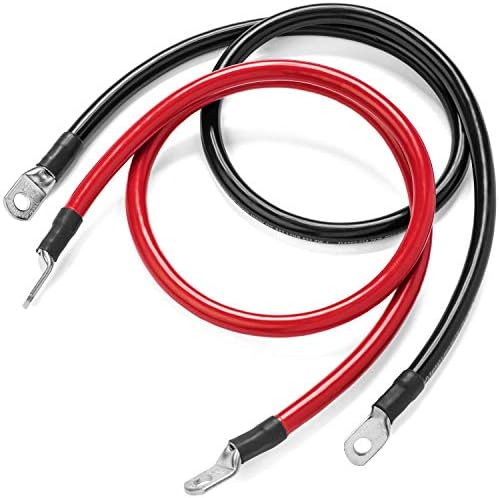 Spartan Power Battery Cable 20 Foot 4 Gauge AWG Wire Set 5/16" M8 Made in USA