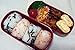 OSK Japanese Traditional Rabbit Moon Bento Box Set, Includes 620ml 2-Tier Bento Box, Chopsticks, Bento Bag, Red