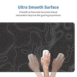 Topographic Long Gaming Mouse Pad Large Desk