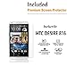 HTC Desire 816 Case, Combo Rugged Shell Cover Holster with Built-in Kickstand and Holster Locking Belt Clip + Circle(TM) Stylus Touch Screen Pen and Screen Protector Black