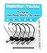 Reaction Tackle Tungsten Wacky Jig Heads - 5-Pack for Bass Fishing Jigs, Weedless Option Wacky Worm Hook - Finesse Jig for Soft Plastics and Wacky Worms - 1/16 - Black - weedless