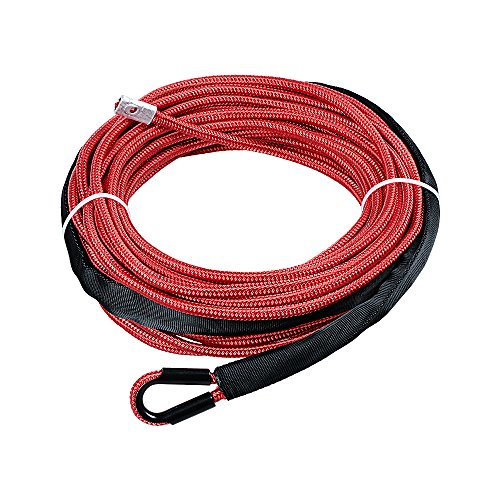 Synthetic Winch Rope w/ Heat Guard Protective Sleeve for ATV UTV JEEP