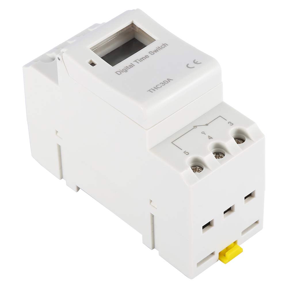 THC 30A Digital DIN Rail Timer Switch Programmable Electronic LCD Time Control Switch 16 On/Off Timer Settings for Street Lamp Neon Lamp etc(12V) - Image 5